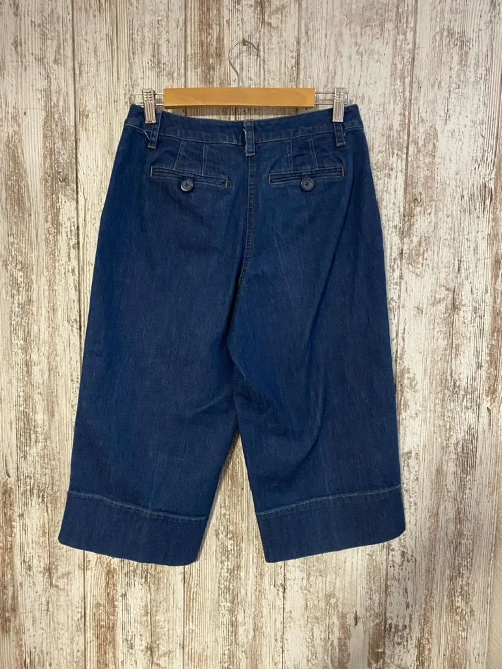 Talbots Women's Blue Denim Stretch Capri Jeans